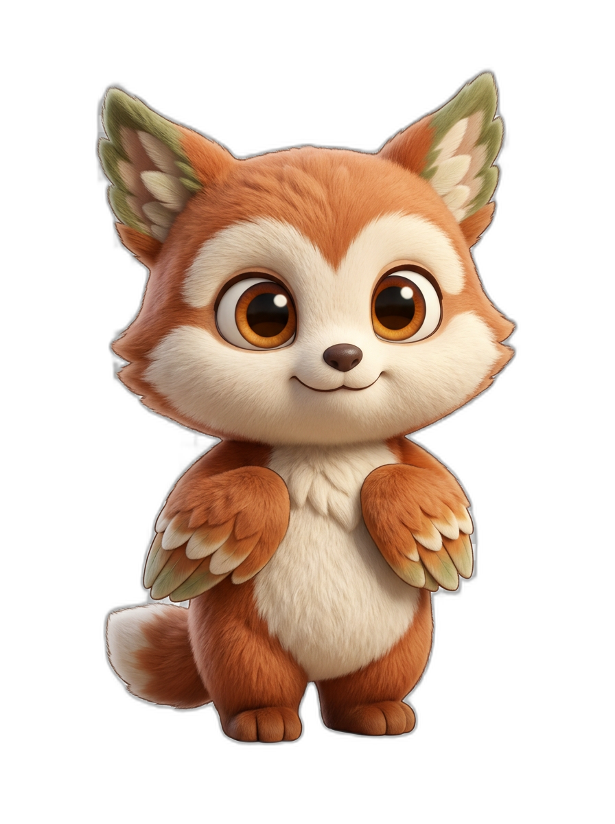 Forest concept companion — woodland creature in earth tones